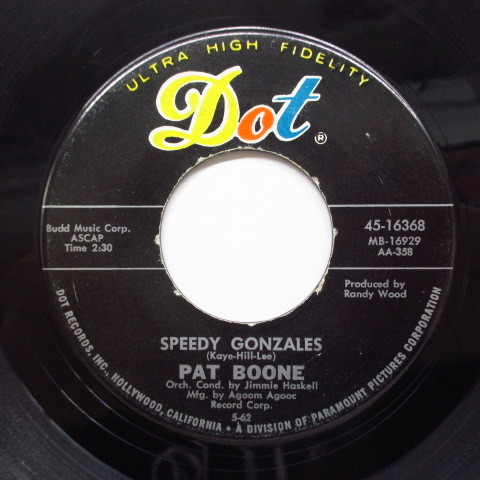 PAT BOONE-Speedy Gonzales (Orig)_画像1