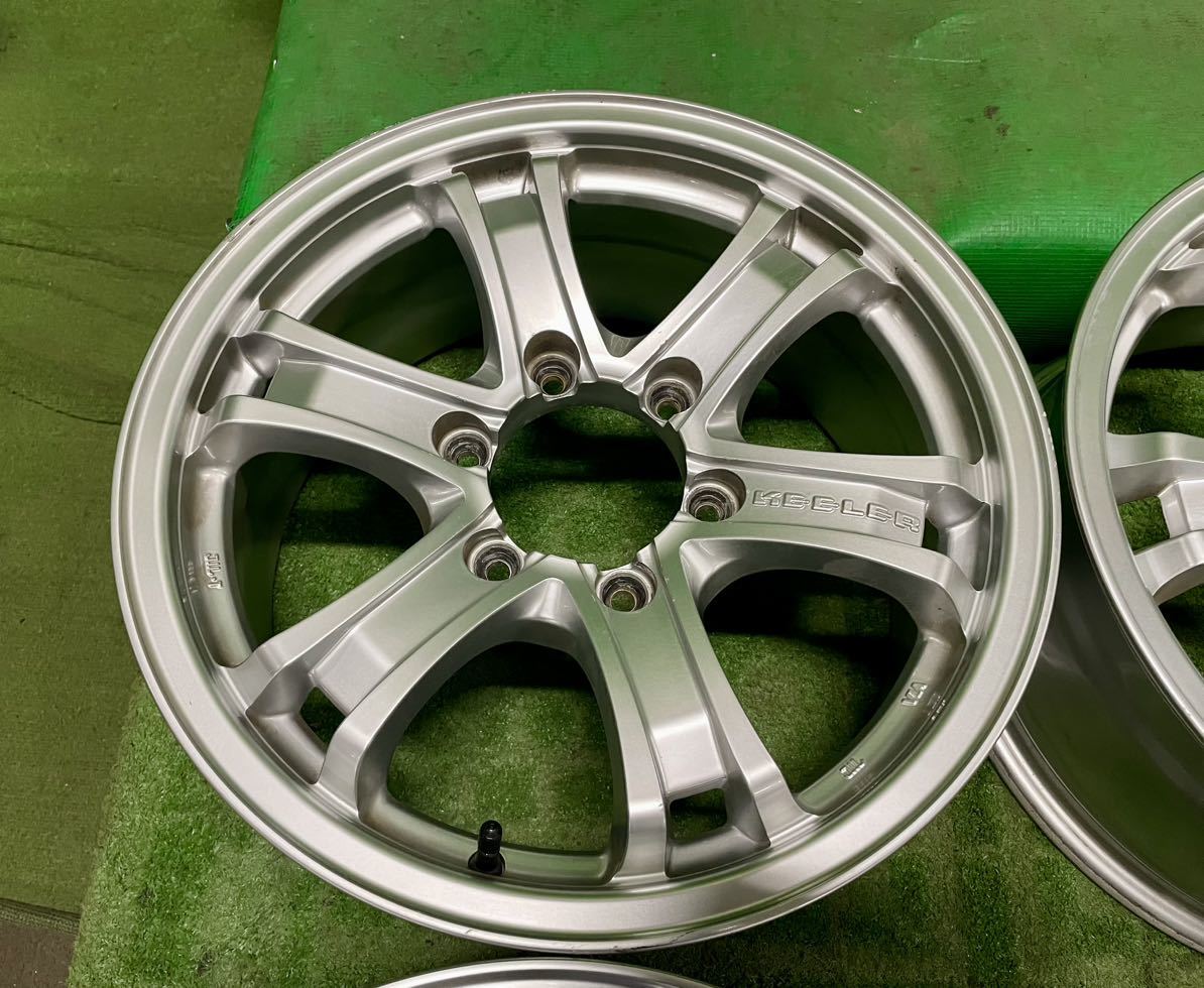 美品 Weds KEELER 17×7.5J+40 6H 139.7 4本セット アルミホイール 17インチ ウェッズ キーラー GUN125 GDJ150 ハイラックス プラド サーフ_画像2