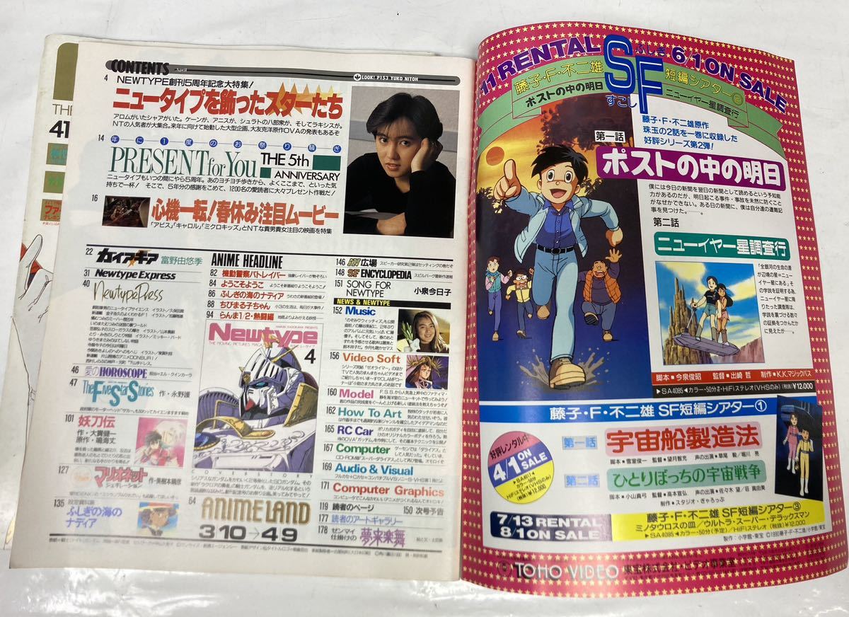 月刊ニュータイプ Newtype 1990年3月号、4月号 GUNDAM /ロードス島戦記/らんま_画像4