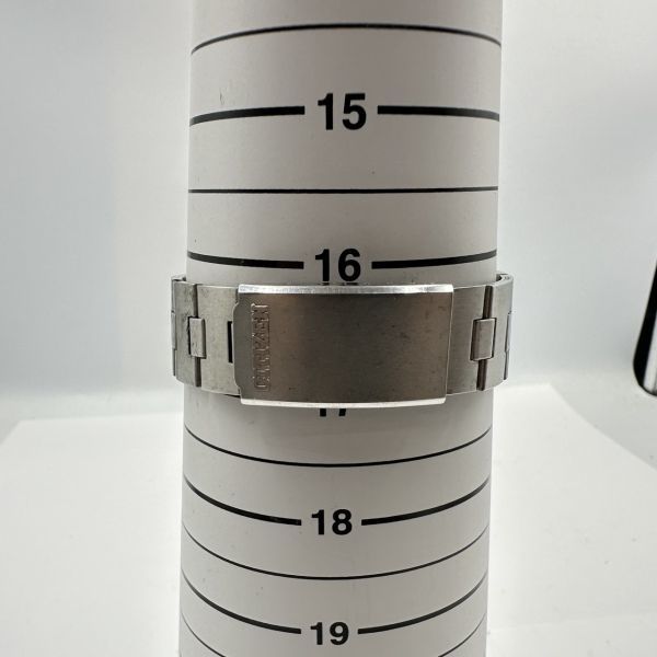 M166-J008955-5 ◎ CITIZEN シチズン 4-100051 手巻き? デイト 17石 シルバー文字盤 3針 アナログ メンズ 腕時計 約35mm ①_画像10