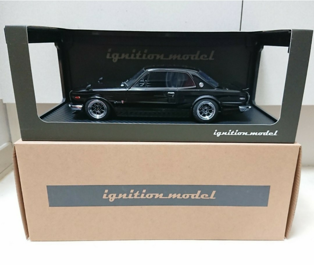 IG 1/18 ハコスカ 日産 スカイライン2000GT-R KPGC10 ブラック 黒 イグニッションモデル 0358 ハヤシ シャコタン 旧車 SKYLINE C10 Black_画像1