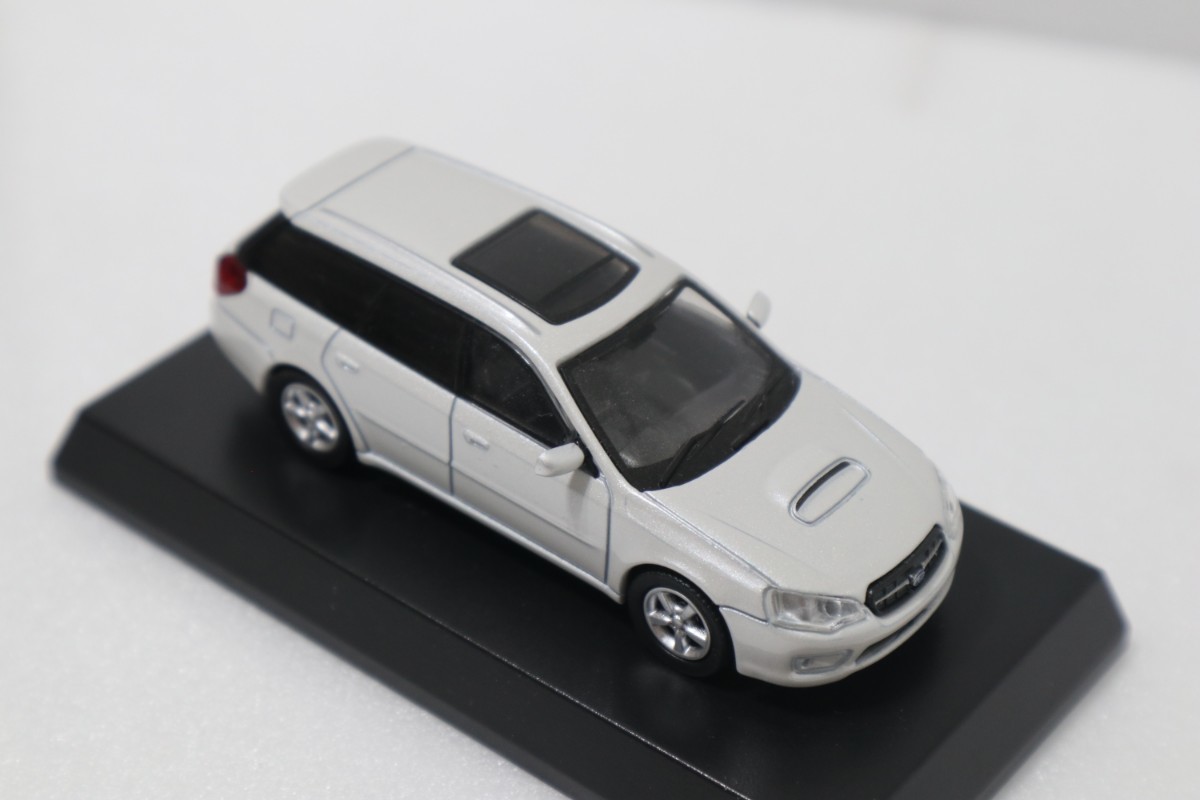 京商 1/64 スバル レガシィ ツーリングワゴン 白 ホワイト ミニカーコレクション サークルKサンクス Subaru Legacy Touring Wagon White_画像3
