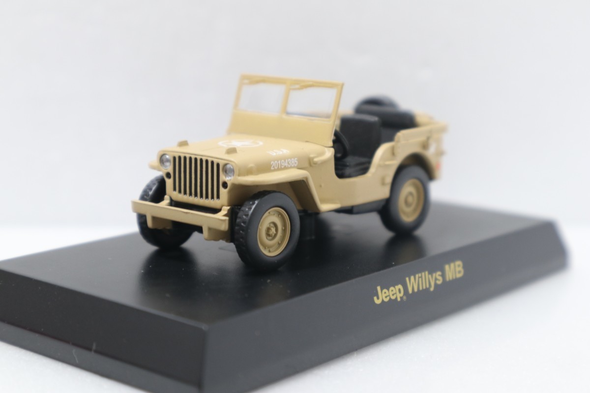 京商 1/64 ジープ ウィリーズ MB ベージュ サークルKサンクス アメリカンUSAコレクション Jeep Willys MB Beigeの画像1