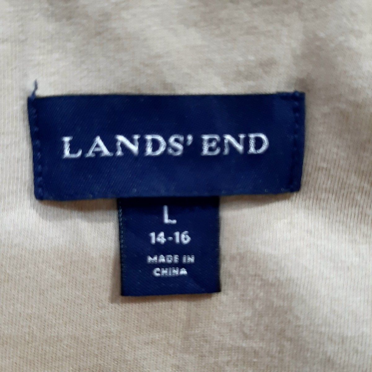 ランズエンド LAND'S END ボア フリース ジャケット メンズ L アイボリー 生成り 白 ホワイト ゆったり