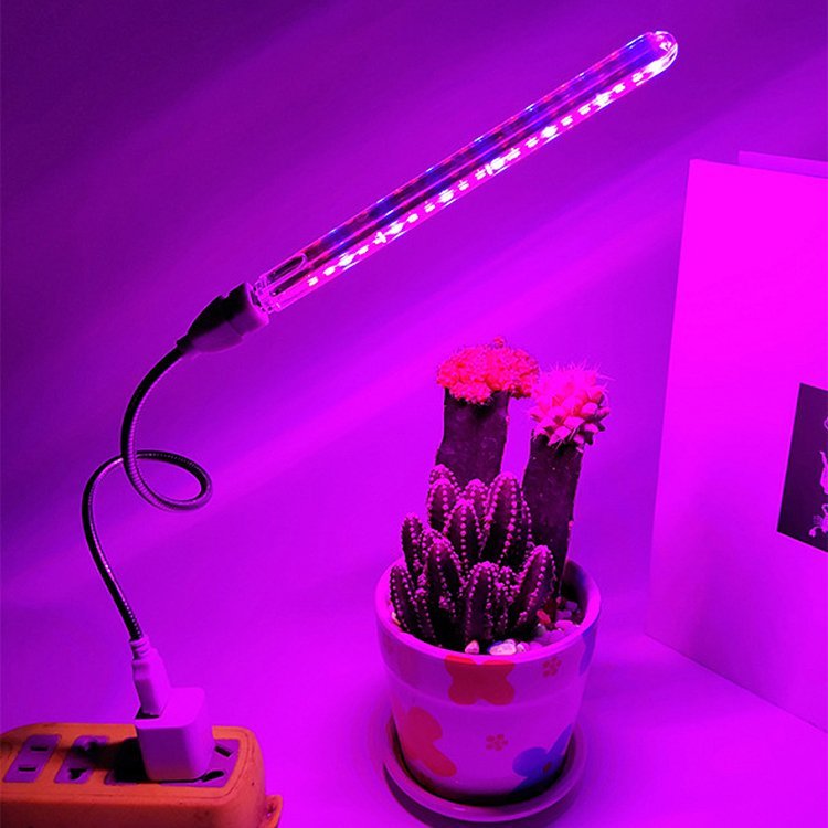 植物育成LEDライト 室内植物の成長を促進 赤色+青色 フルスペクトルLED21灯 フレキシブルネック付 照射アングル自在 10W USB給電式_画像5
