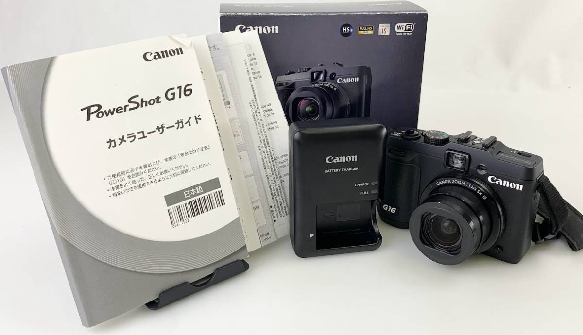 【1円出品】K2394 Canon キャノン キヤノン PowerShot G16 コンパクト デジタルカメラ デジカメ 6.1-30.5mm 1:1.8-2.8 動作確認済み 現状品_画像2