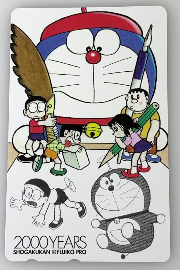 [ не использовался ]F0281 Doraemon 30 anniversary commemoration телефонная карточка телефонная карточка 50 частотность anniversary 2000YEARS Shogakukan Inc. NTT хранение товар 
