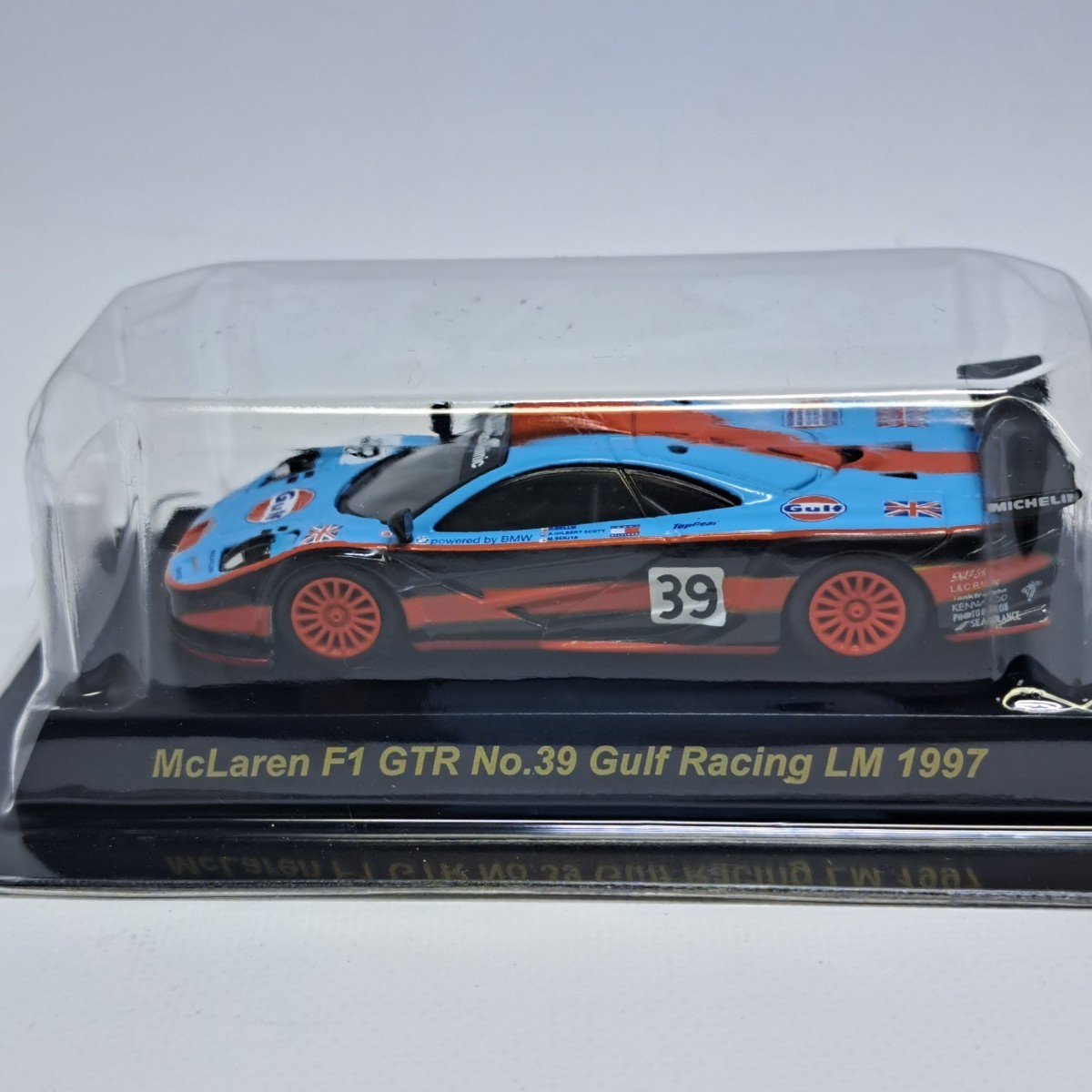 1/64　京商　ミニカーコレクション　マクラーレン　F1　GTR　NO.39　Gulf　Racing 　LM　1997_画像3