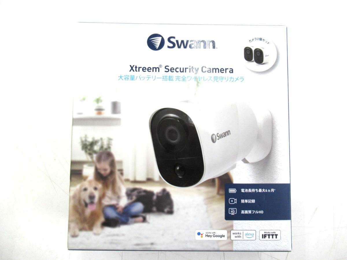 未開封 Swann スワン 大容量バッテリー搭載 ワイヤレス 見守りカメラ2個セット SWIFI-XTRCM32G2PK-JP_画像1