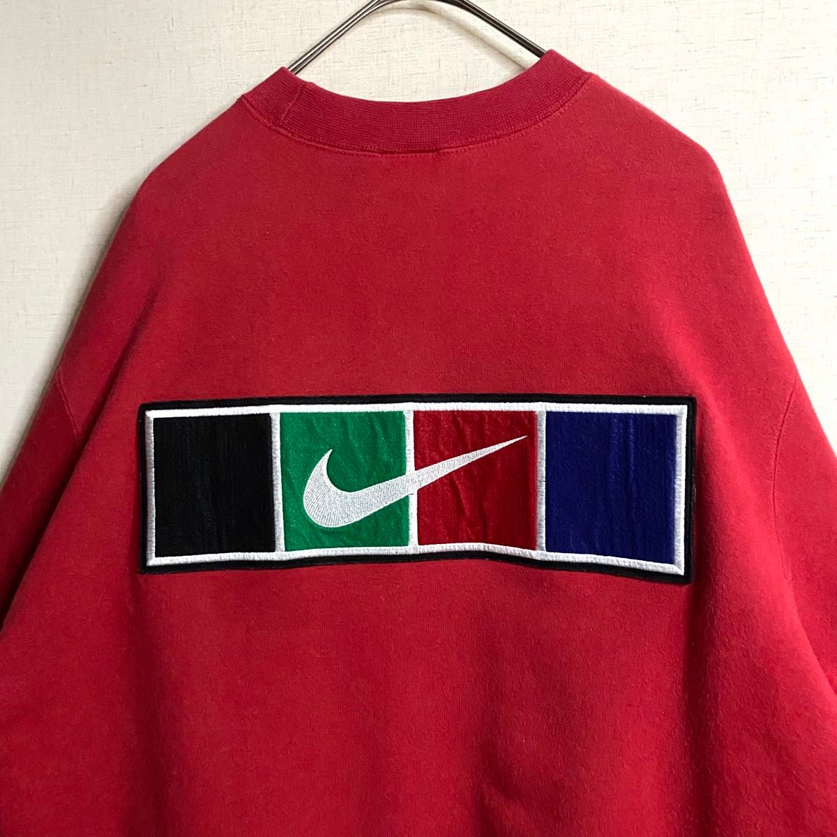 NIKE】90年代 背面 ボックスロゴ バイカラー 刺繍ロゴ NIKE】90年代 背面 ボックスロゴ バイカラー 刺繍ロゴ