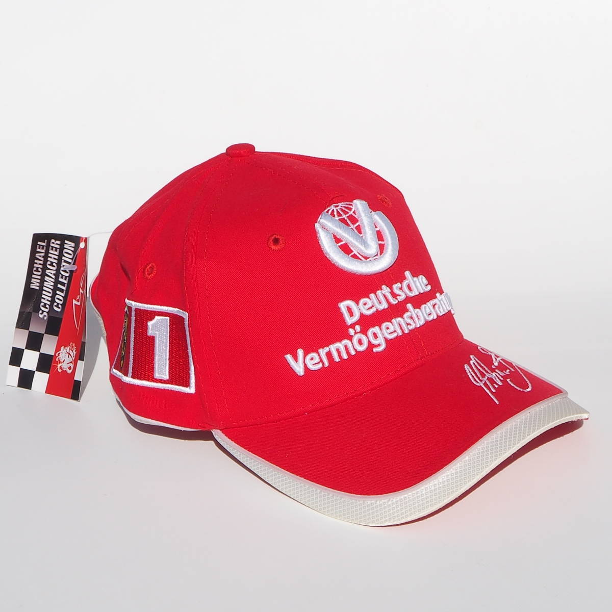 デッド!! 新品 Ferrari フェラーリ MICHAEL SCHUMACHER ミハエルシューマッハ F1 キャップ 帽子 ミハエル・シューマッハ ①の画像1