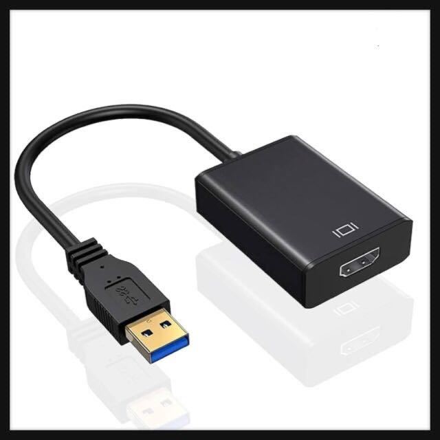 【開封のみ】ALLVD★USB HDMI 変換アダプタアダプタ 5Gbps高速伝送1080P対応 音声出力 ディスプレイアダプタ 安定出力 コンパクト 送料込_画像1