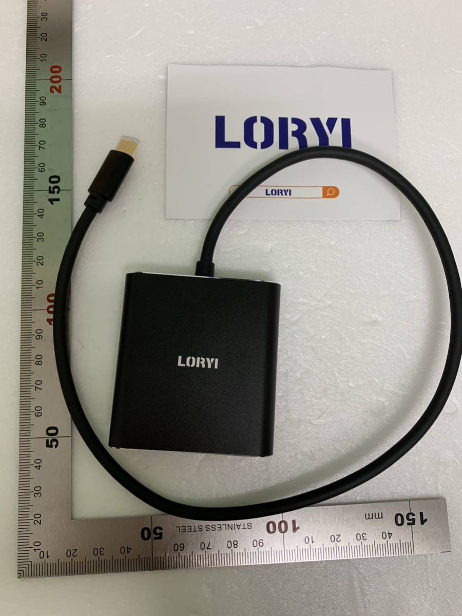 【開封のみ】Loryi★ USB C HDMI 変換アダプター デュアル HDMI 分配器 拡張モード対応 HDMI 拡張 (USB-C to デュアルHDMIアダプター)の画像8