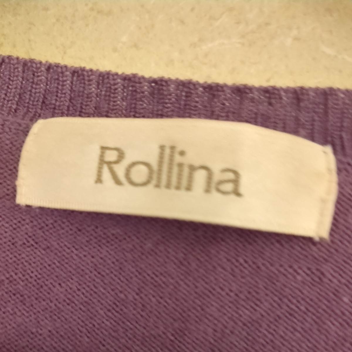 Rollina ロリーナ 薄紫色カーディガン _画像3