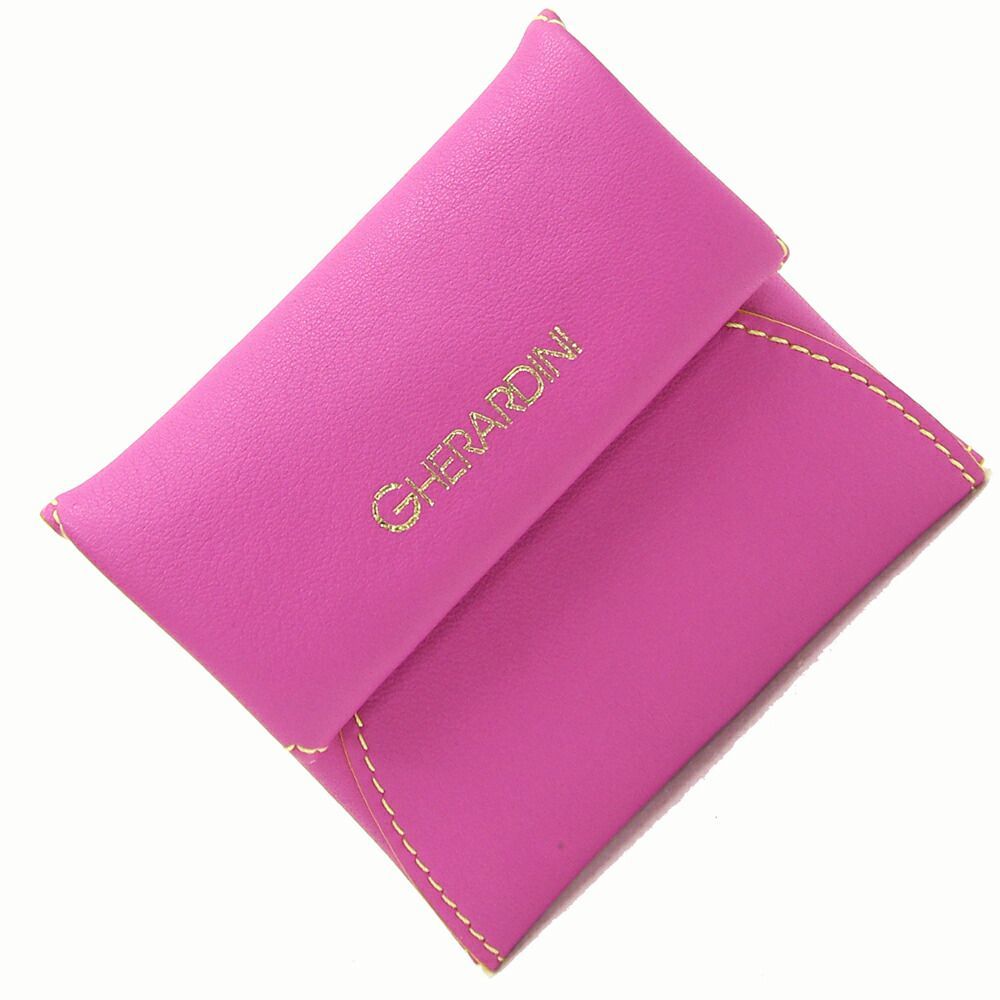  Gherardini ячейка для монет розовый кожа б/у кошелек для мелочи . Mini бумажник кошелек Logo женский женщина 
