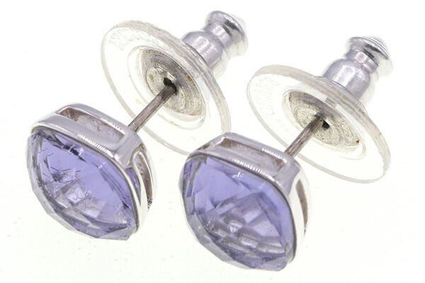  Swarovski серьги серебряный лиловый metal crystal б/у аксессуары year аксессуары женский 