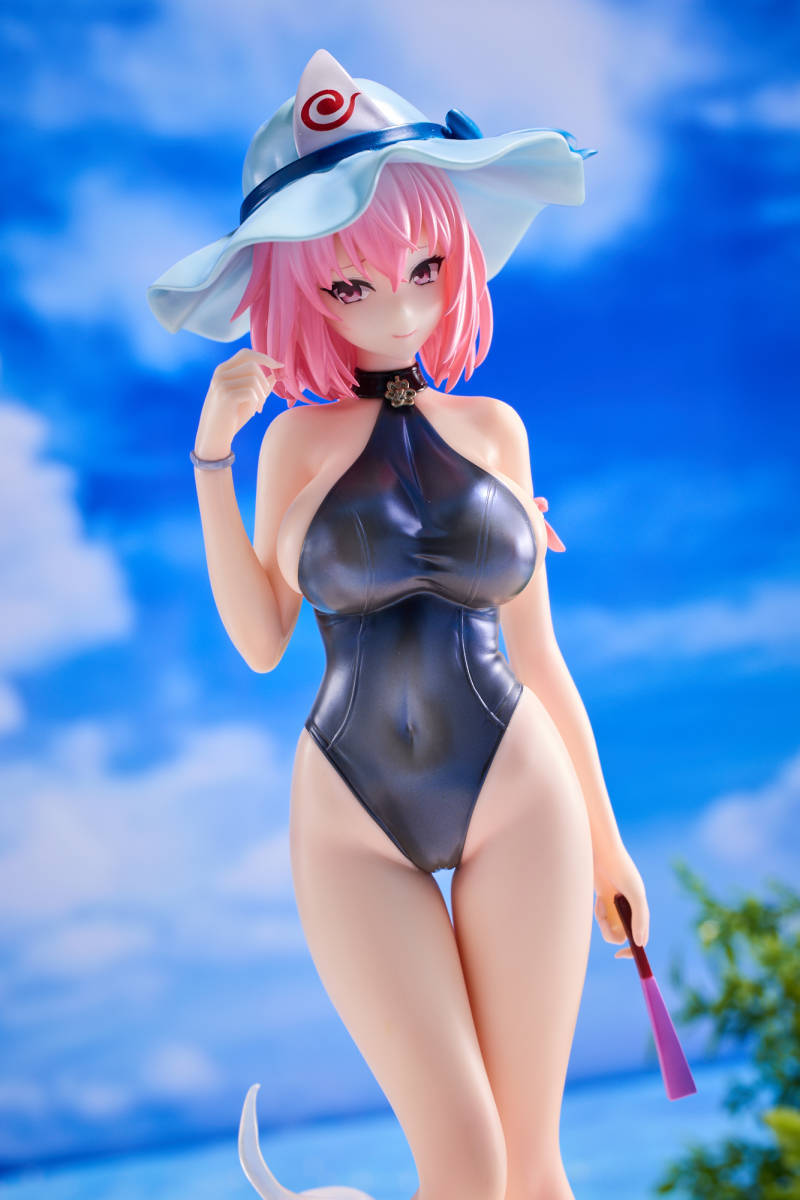 東方人形 西行寺幽々子 水着ver 黒 1/7 フィギュア 塗装済み完成 東方人形 西行寺幽々子 水着ver 黒 1/7 フィギュア 塗装済み完成