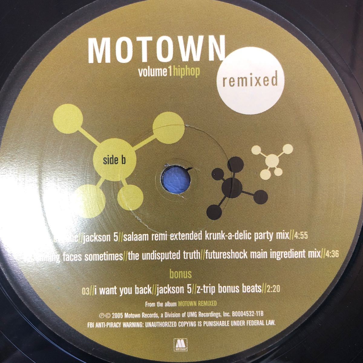 V.A. MOTOWN vol.1 Hip Hop remixed 12インチ LP レコード 5点以上落札で送料無料Z_画像4