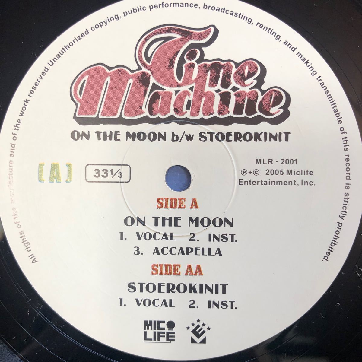 タイム・マシーン TIME MACHINE ON THE MOON b/w STOEROKINIT 12インチ LP レコード 5点以上落札で送料無料Z_画像3