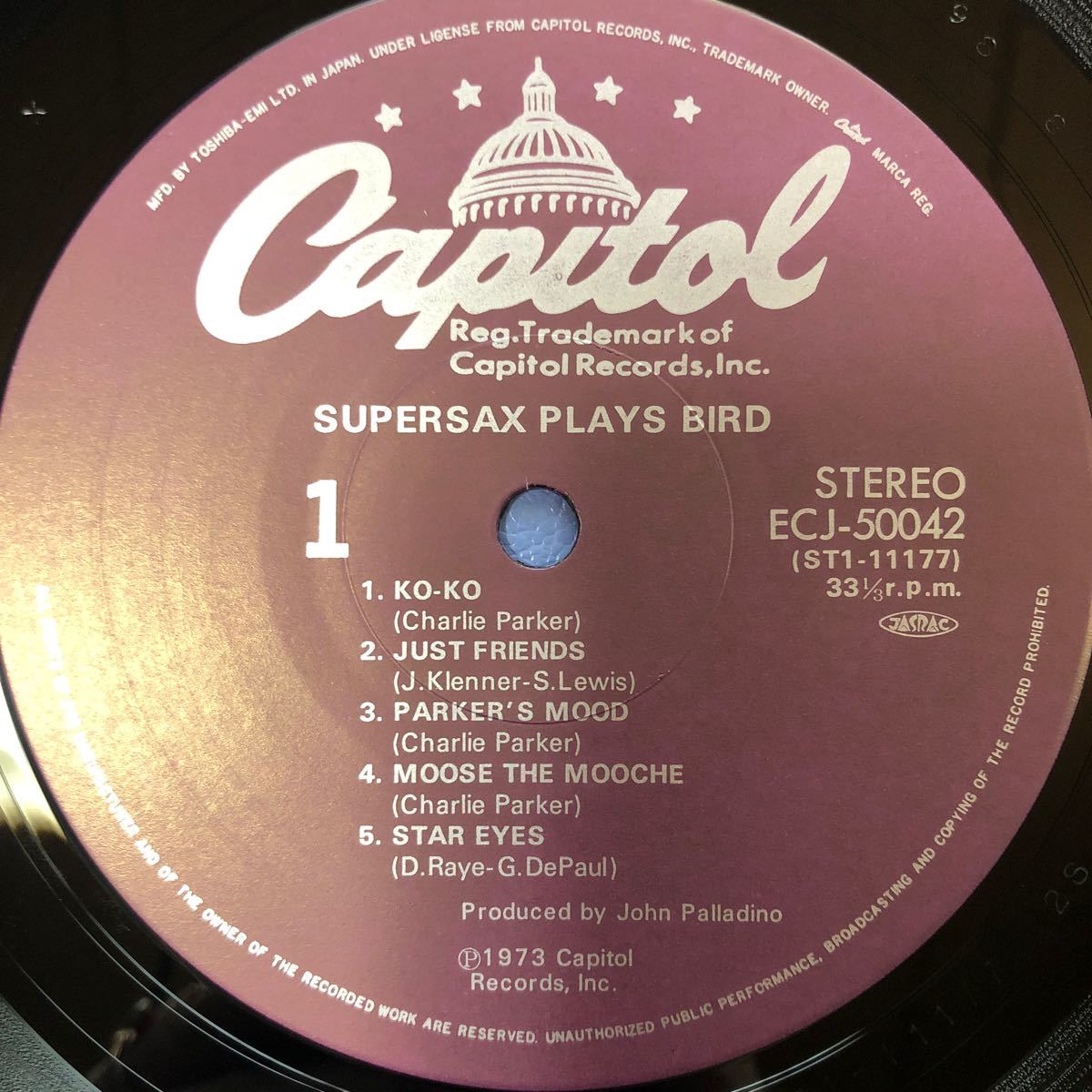 SUPERSAX PLAYS BIRD スーパーサックス・プレイズ・バード LP レコード 5点以上落札で送料無料Z_画像6