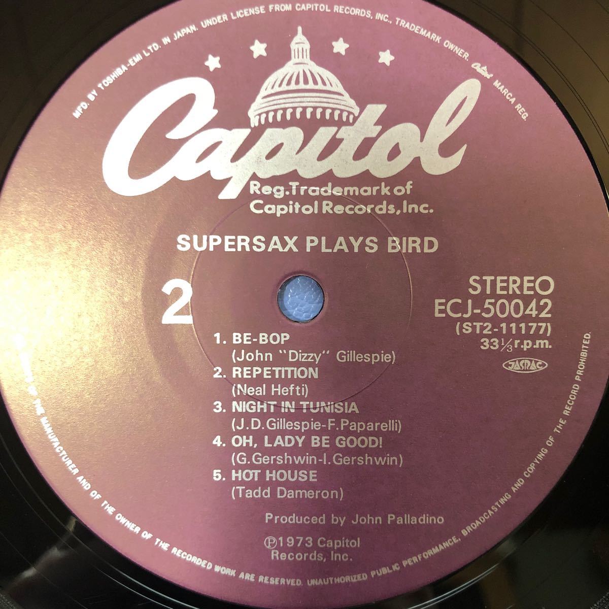 SUPERSAX PLAYS BIRD スーパーサックス・プレイズ・バード LP レコード 5点以上落札で送料無料Z_画像7