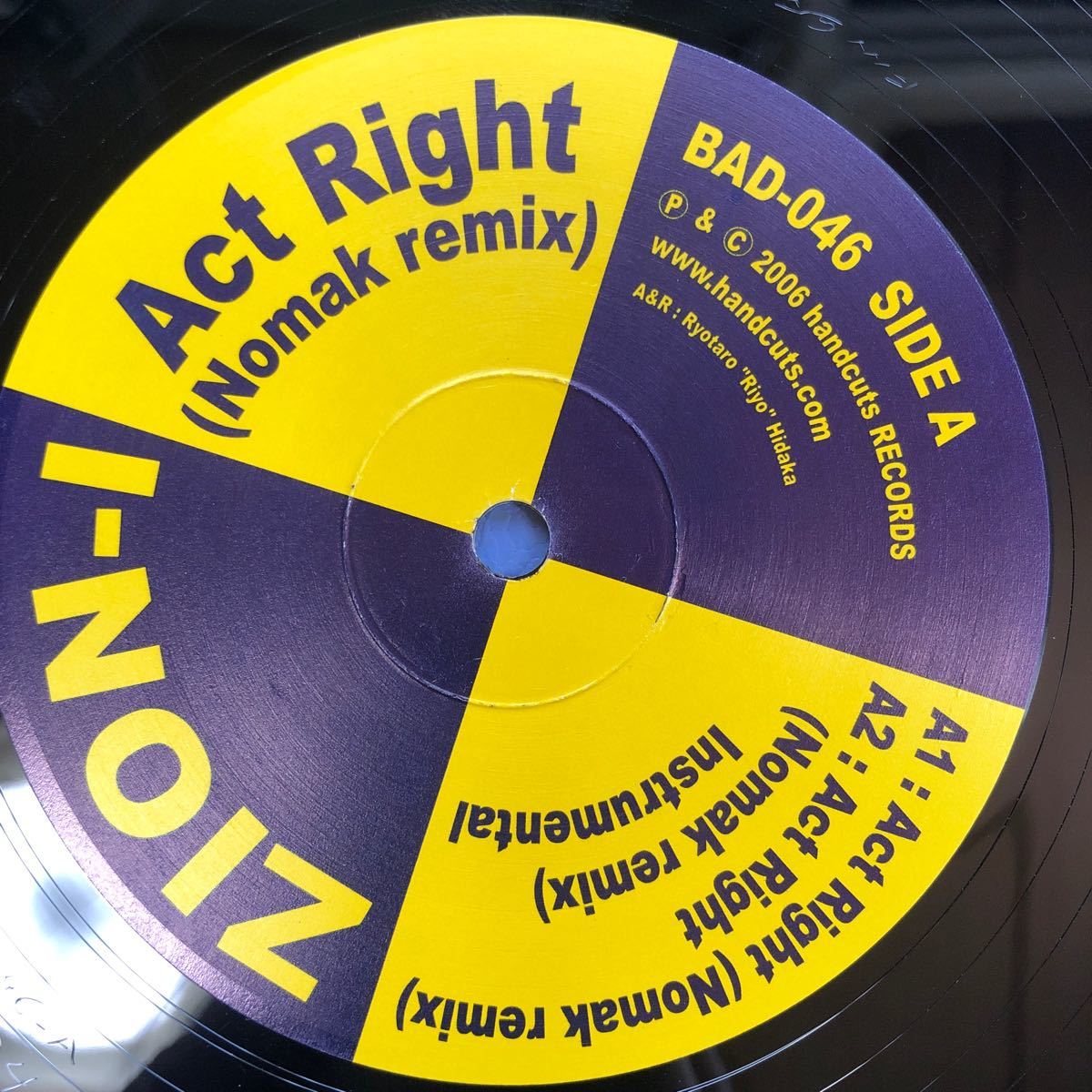 ZION-I Act Right(Nomak remix) 12インチ LP レコード 5点以上落札で送料無料Z_画像2