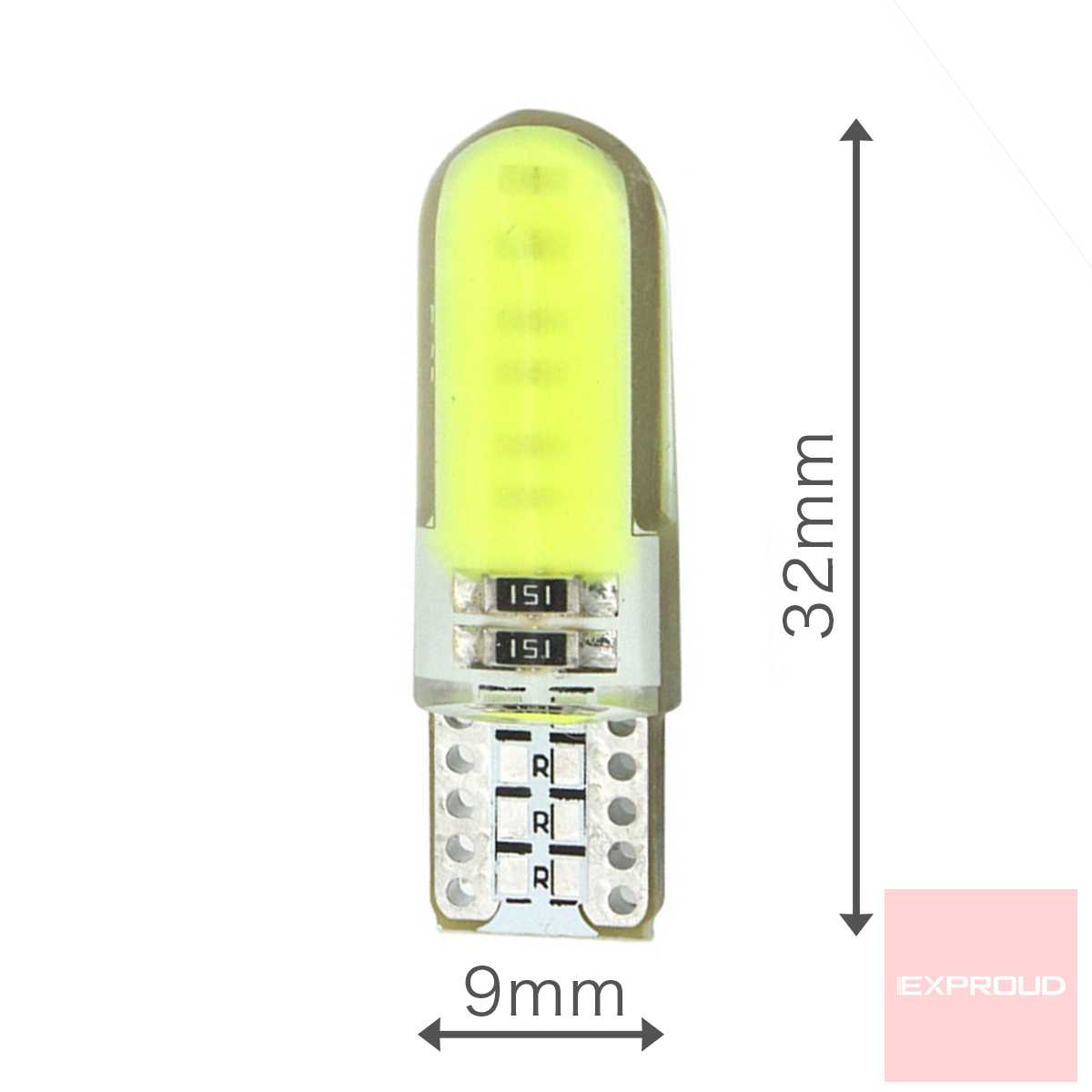 送料無料 LEDカーインテリアライト ルームランプ 6個入 T10 W5W 12V COB ホワイト 室内灯 全体が光る シリコーン製 EXPROUD-B09XMH8ZTC_画像3