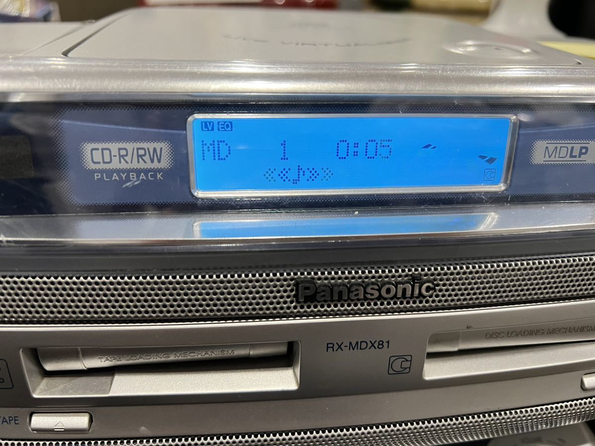 【通電OK】Panasonic RX-MDX81 パーソナルMDシステム ラジカセ CD/カセットテープ/FM AMラジオ パナソニック_画像8