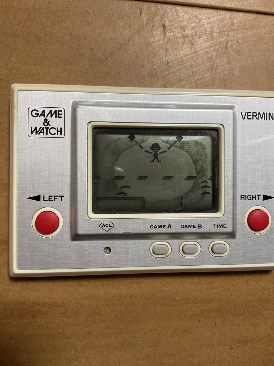 任天堂 GAME&WATCH VERMIN バーミン　動作確認済みですけど　ジャンク扱い_画像2