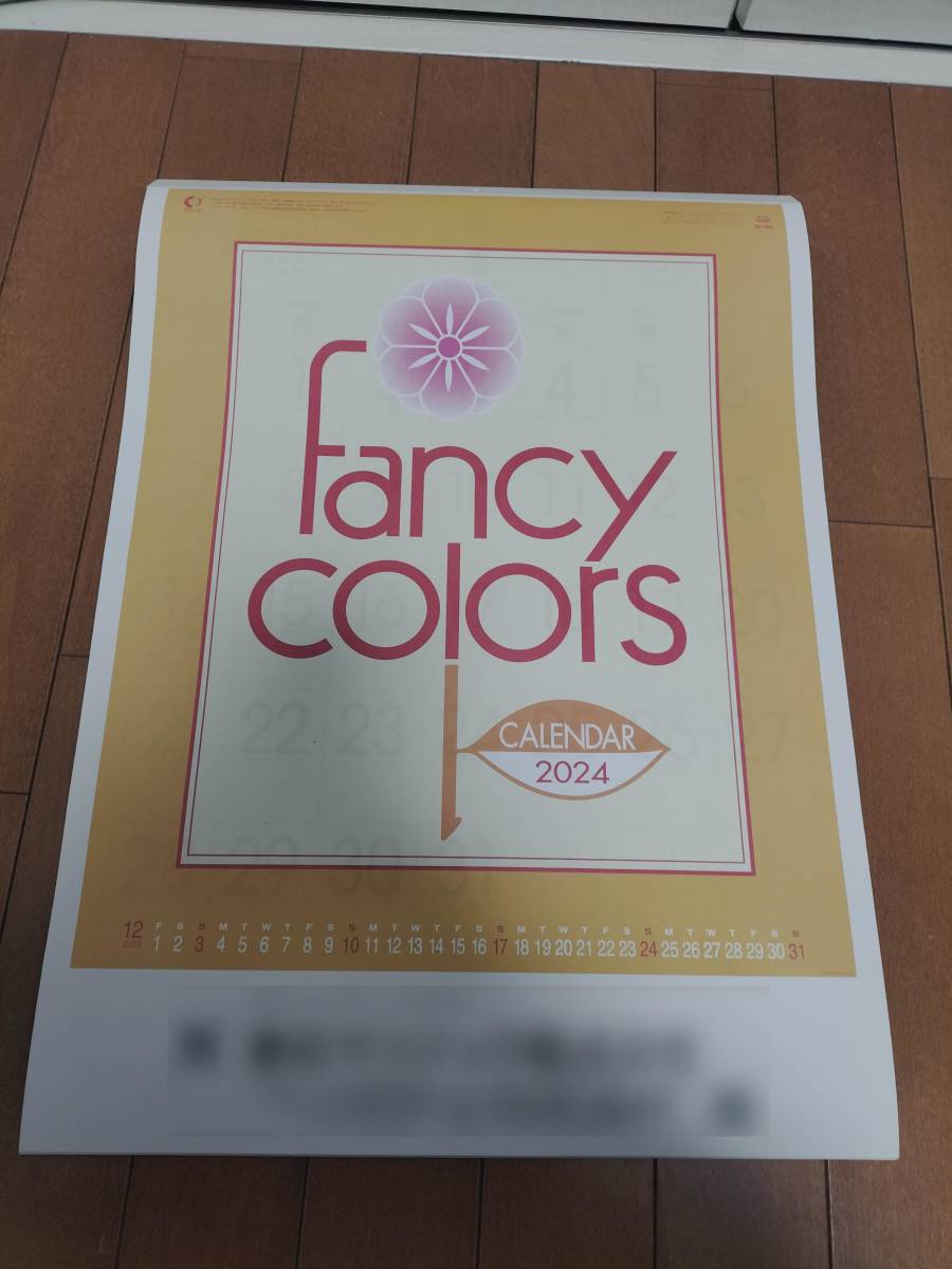 ◆２０２４年　壁掛けカレンダー◆シンプル　12枚◆Fancy colors◆53ｃｍｘ38ｃｍ◆数字のみ　_画像1