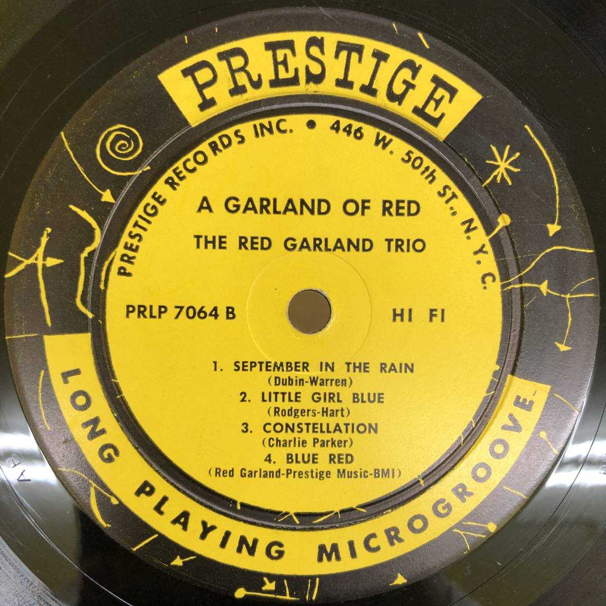 (LP) The Red Garland Trio With Paul Chambers And Art Taylor - A Garland Of Red［PRLP7064］アメリカ盤 HI-FI DG RVG MONO_画像8