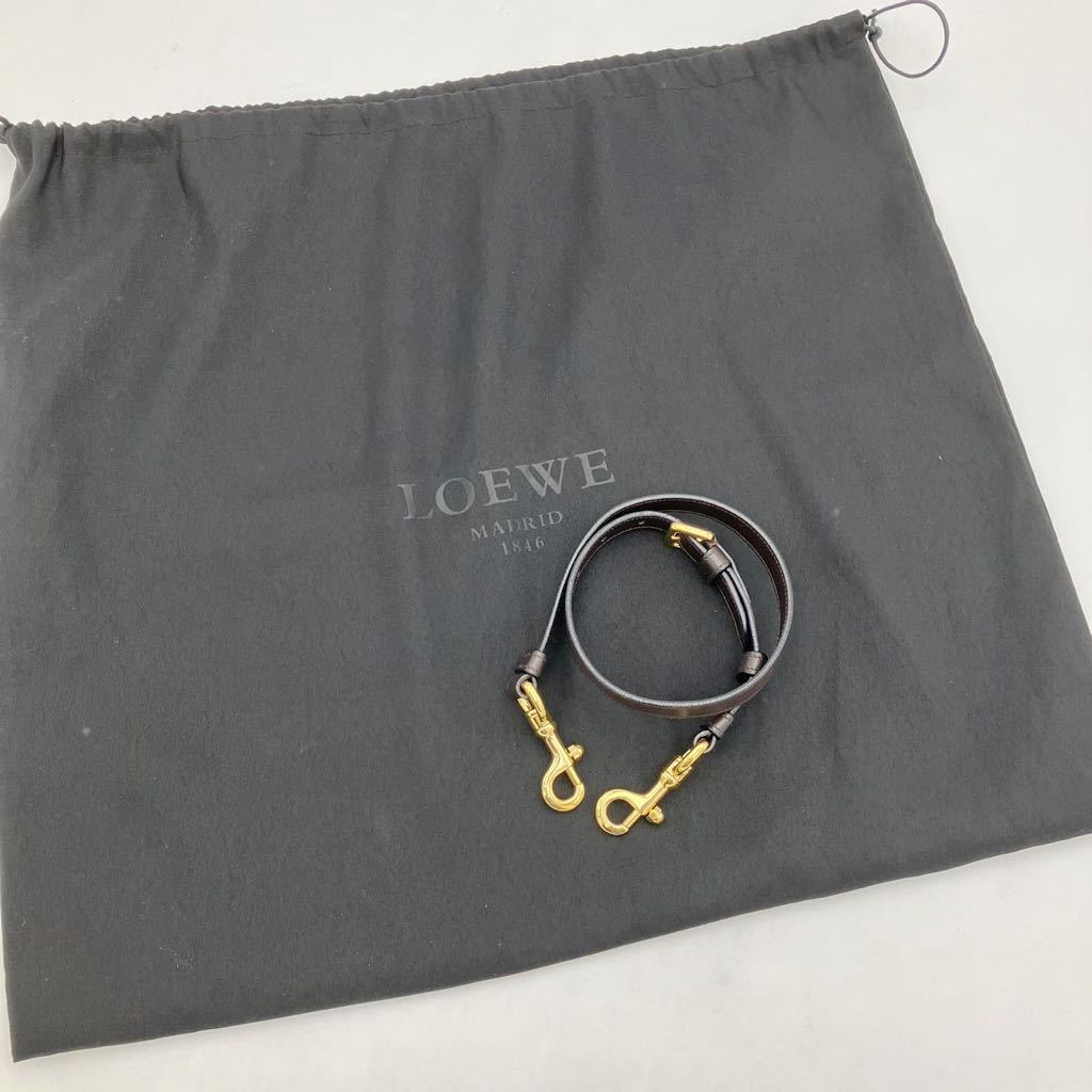 1円【未使用級】LOEWE ロエベ フスタ35 アナグラム 2wayハンドバッグ ショルダーバッグ レザー ブロンズ 保存袋付き 肩掛け スペイン製_画像10