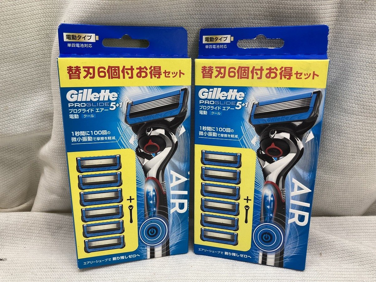 Gillette ジレット プログライド エアー 5+1 クール 電動 替え刃6個付き 2点セット 未使用[18661_画像1