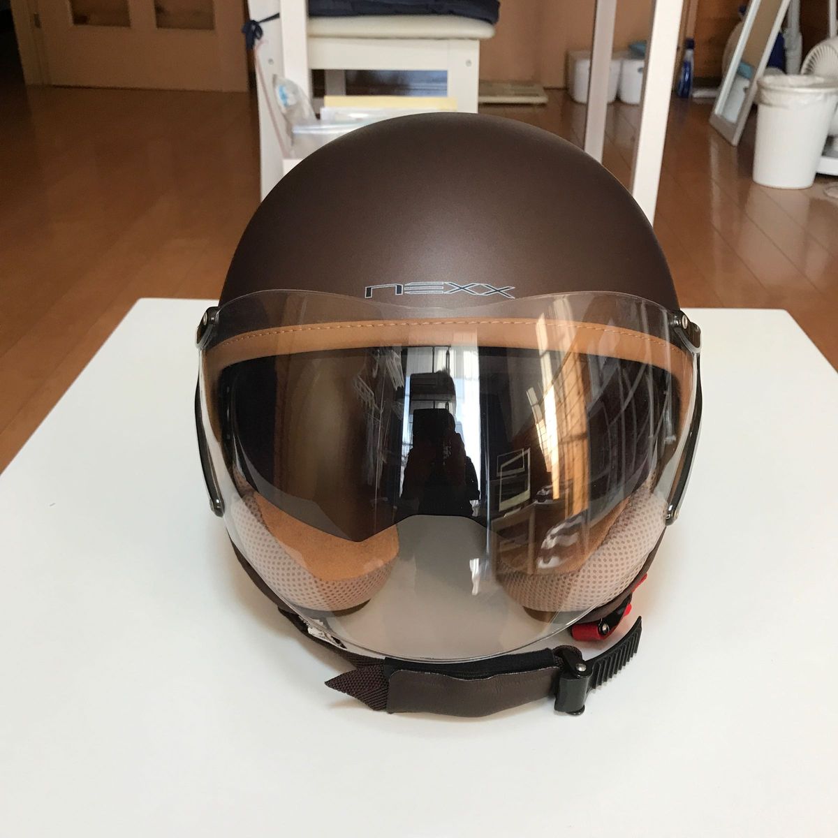 NEXX （ネックス）ジェットヘルメットSX.60 JAZZY チョコレートブラウンカラー　フリーサイズ　希少　中古美品