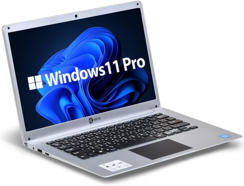 ノートパソコン【Windows11Pro 64bit 標準搭載】超軽量 薄型/MS Office2019/メモリ4GB DDR SDRAM/SSD 64GB/日本語キーボード/14.1インチ_画像1