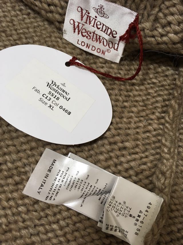  unused tag attaching * couch n knitted *XL* Vivienne Westwood MAN* Leica MADE IN ITALY*VivienneWestwood