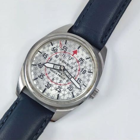 ヴィンテージ　ベンラス BENRUS シルバーダイヤル手巻きメンズ腕時計　17jewels 1980から1989年スイス製 再生品_画像3