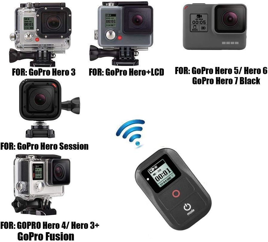 GoPro HERO シリーズ用 防水リモコン LCDディスプレイ内蔵 高品質のABS素材 GoPro HERO 7 6 5 4 3 等に対応