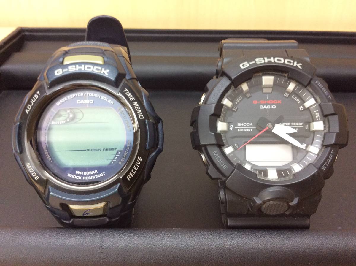 #339 動作未確認 G-SHOCK 5535 GA-800/GW-520J 2639 The Gシリーズ TOUGH SOLAR メンズ 腕時計 デジタル ネイビー 現状品_画像1