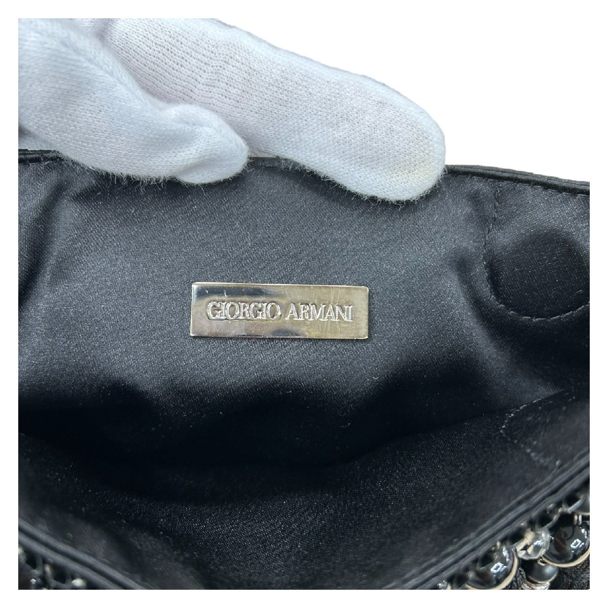 ◆◇◆ GIORGIO ARMANI (ジョルジオ・アルマーニ) バッグまとめ売り 2点 ハンドバッグ ポーチ ブラウン ブラック USED_画像10