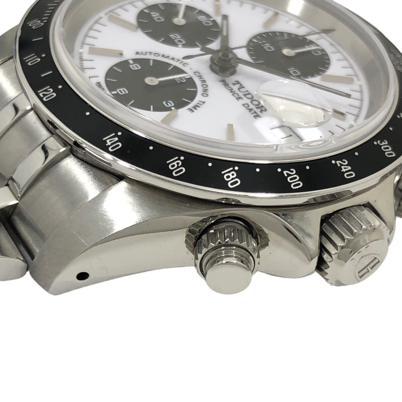 chu-da-/ Tudor TUDOR Chrono Time 79260 белый / черный SS наручные часы мужской б/у 