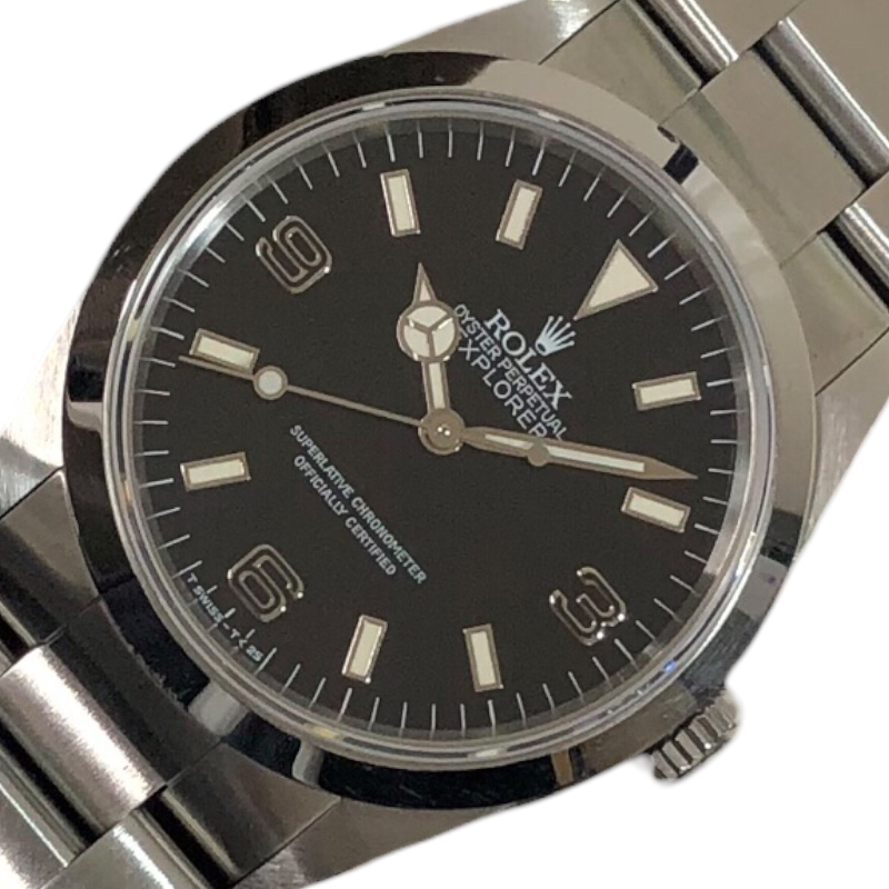  Rolex ROLEX Explorer 1 blackout 14270 black stainless steel wristwatch men's used 