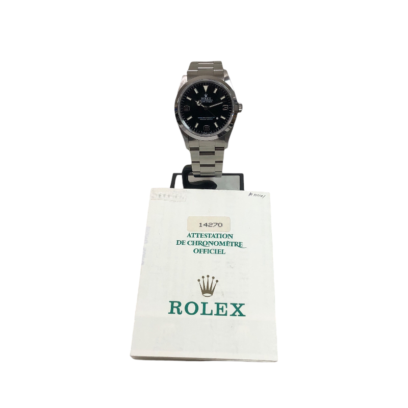  Rolex ROLEX Explorer 1 blackout 14270 black stainless steel wristwatch men's used 