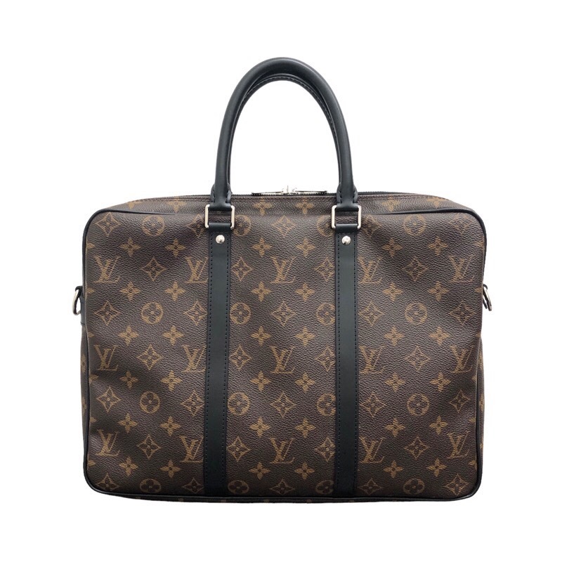 ルイ・ヴィトン LOUIS VUITTON PDV PM M52005 モノグラム・マカサー モノグラム・マカサーキャンバス ブリーフケース メンズ 中古_画像1