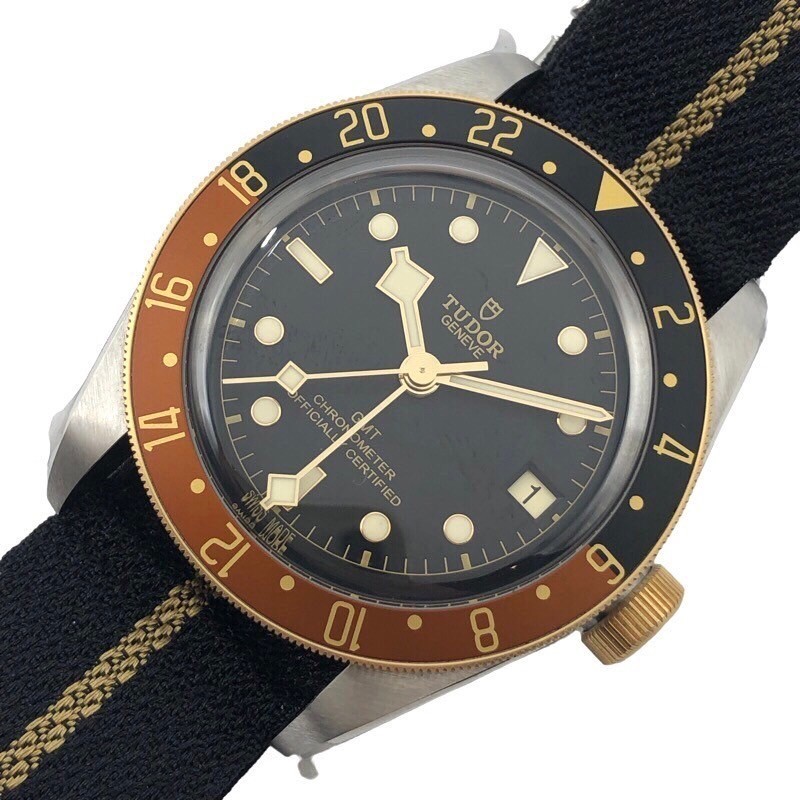 チューダー/チュードル TUDOR ブラックベイ　GMT　 79833MN K18/SS 腕時計 メンズ 中古