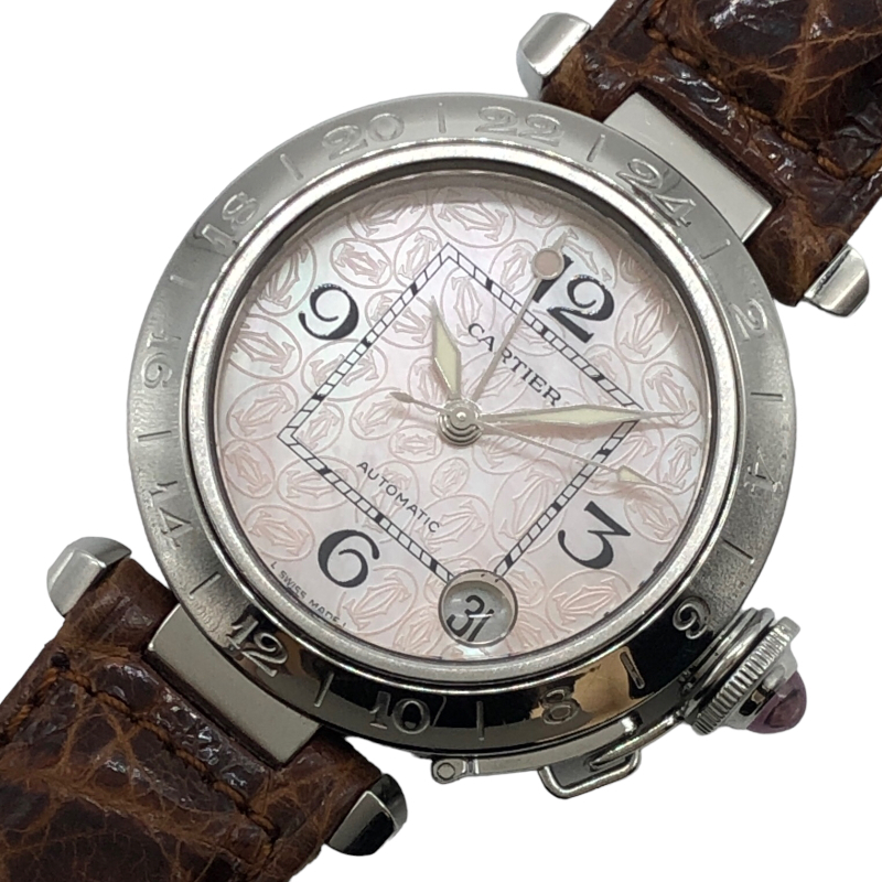 カルティエ Cartier パシャＣ メリディアン ２００４年クリスマス限定 W3107099 シルバー SS 腕時計 レディース 中古