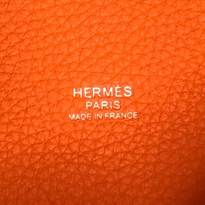 エルメス HERMES ピコタンロックPM B刻 オレンジミニアン シルバー金具 トリヨンクレマンス ハンドバッグ レディース 中古_画像6