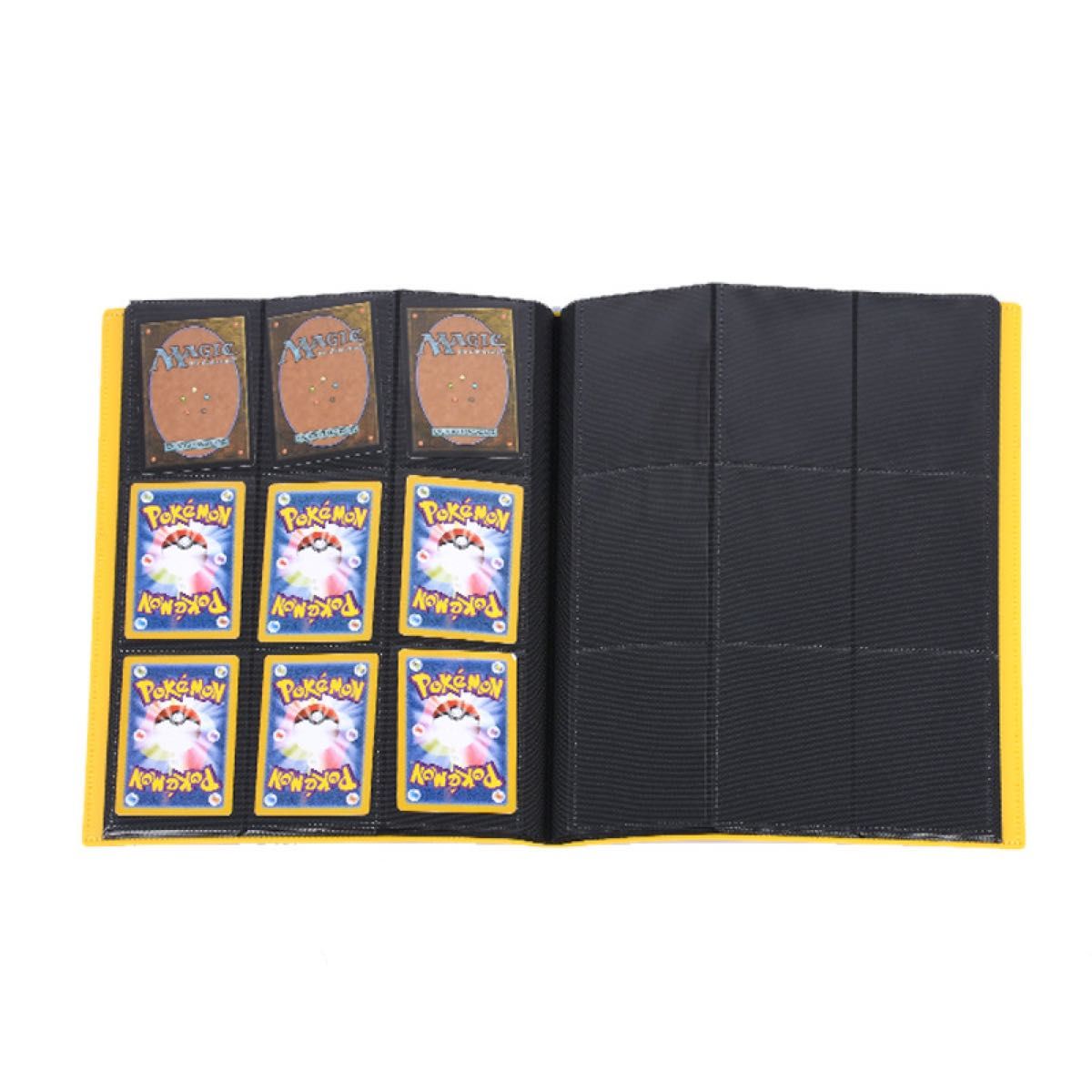 １冊 パープル トレカファイル 360枚 9ポケット カードブック 収納 ポケカ トレーディングカード 大容量 防水 紫