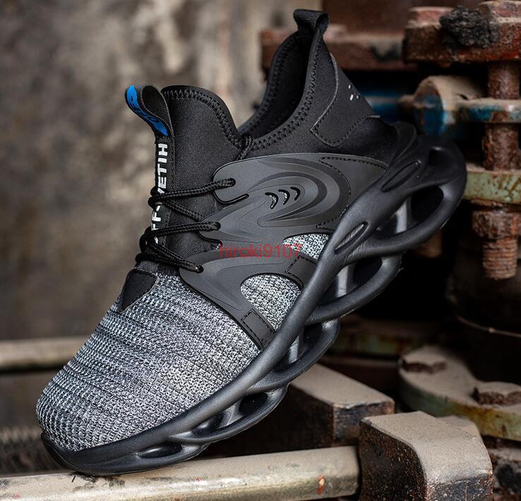  work shoes safety shoes mesh men's woman size correspondence lady's steel . core toes protection .. pulling out prevention slipping difficult ventilation stylish light sneakers 