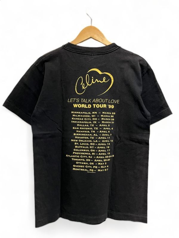 90s Celine Dion セリーヌ・ディオン 1999 My Heart Will Go On ツアーTシャツ タイタニック Tシャツ Mサイズ バンドT_画像2